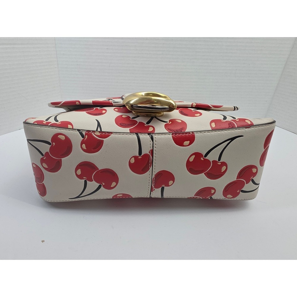 Coach Cherry Print Pillow Tabby Shoulder Bag 26 White Red CA110 - Picture 4 of 10